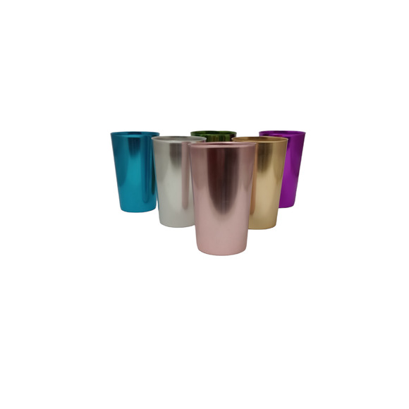 Vintage Bascal Aluminum Tumblers Set Of Six - Picture 1 of 4